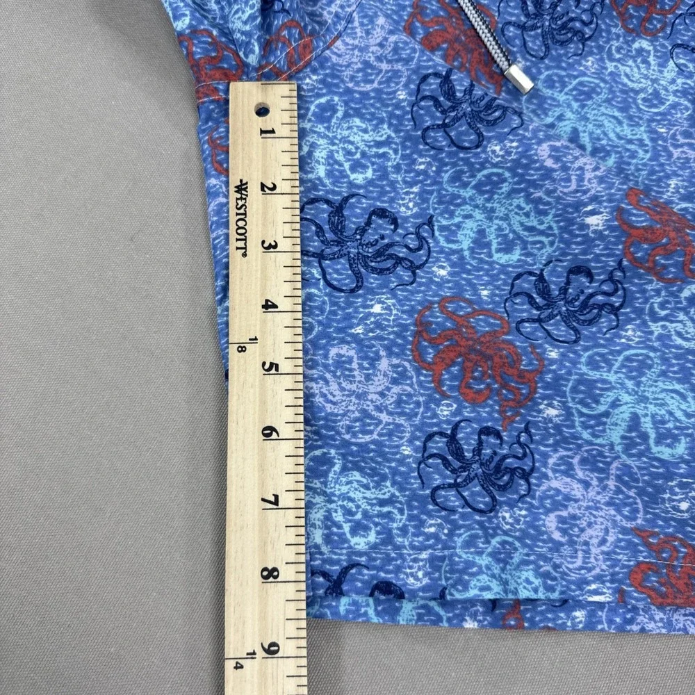 Peter Millar Swim Trunks Men's XL Blue Nautical Octopus Mesh Lined Pocket